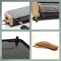 Kela Raclette/Stone Bedretto Granite black 8 osob 49,0x20,5x12,5cm