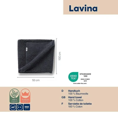 Kela Ručník LAVINIA 100% bavlna černá 50 x100cm