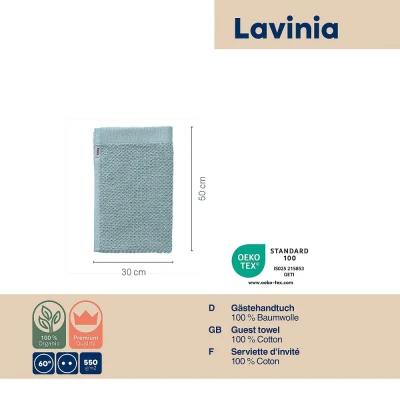 KELA Ručník pro hosty Lavinia 100% bavlna 30 x 50 cm ledově modrá