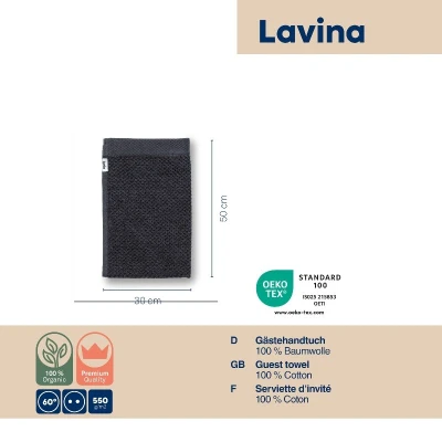KELA Ručník pro hosty Lavinia 100% bavlna černá 30,0x50,0cm