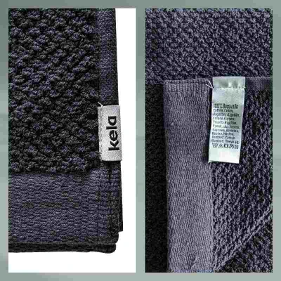 KELA Ručník pro hosty Lavinia 100% bavlna černá 30,0x50,0cm