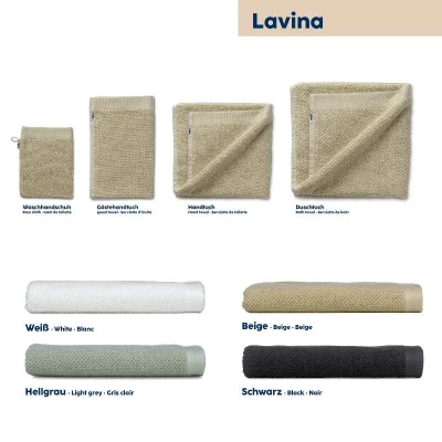 KELA Ručník pro hosty Lavinia 100% bavlna černá 30,0x50,0cm