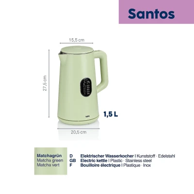 KELA Rychlovarná konvice Santos 1,5l zelená