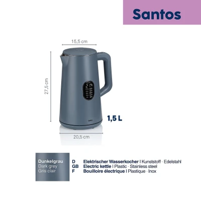 KELA Rychlovarná konvice Santos tmavě šedá 1,5l
