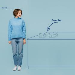 Kela Sada košíků Neo PP plast černá 3 ks