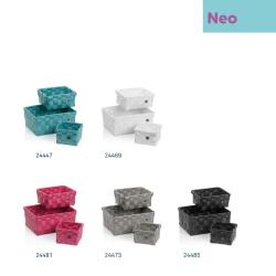 Kela Sada košíků Neo PP plast černá 3 ks