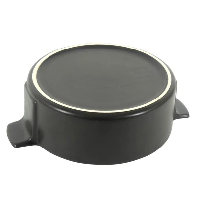 Kela Sada na sýrové fondue Roman keramika černá 9 kusů