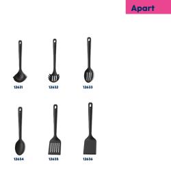 Kela Servírovací lžíce Apart s drážkami plast černá