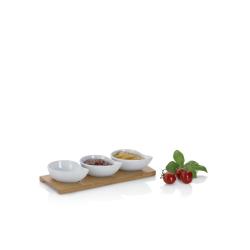 Kela Servírovací misky PHILIPA 4ks porcelán/bambus