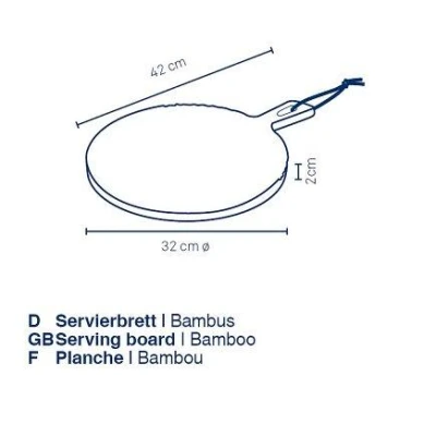Kela Servírovací prkénko Cosma bambus světle hnědá 42.02.0cm 32.0cm
