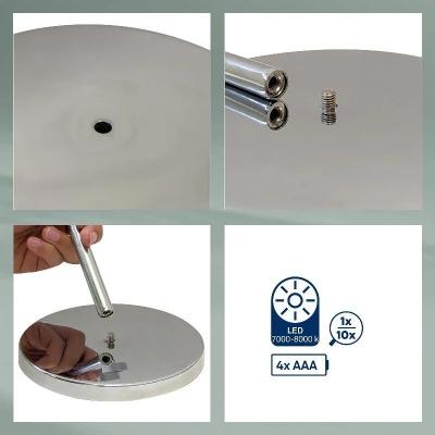 Kela Stojace zrkadlo Tio kov pochromovaný 33,0cm 13,0cm