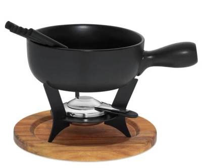 Kela Sýrové fondue COUNTRY nerez / keramika o22 cm