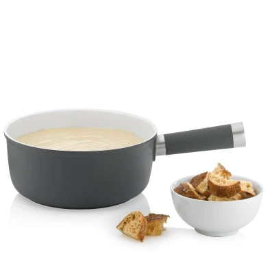 Kela Sýrové fondue LANCY keramika, šedá, 1L O22cm x v19,5cm