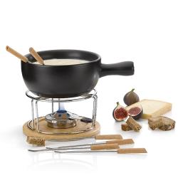 Kela KL-61306 Sýrové fondue NATURA 10-dílné keramika, nerez, chróm, buk