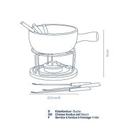 Kela KL-61306 Sýrové fondue NATURA 10-dílné keramika, nerez, chróm, buk