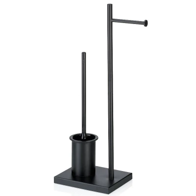 Kela Toaletní souprava Devin metal black 23,0x18,0x68,0cm