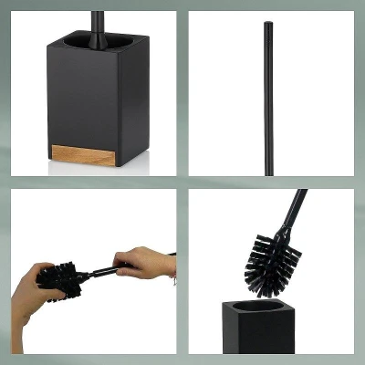 Kela WC sada Cube polyresin černá
