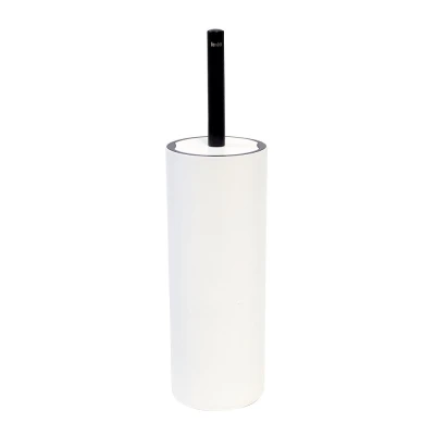 KELA WC sada Milos PP plast průměr 9,5 x 36,5 cm bílá / černá