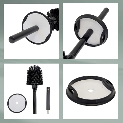 KELA WC sada Milos PP plast průměr 9,5 x 36,5 cm bílá / černá