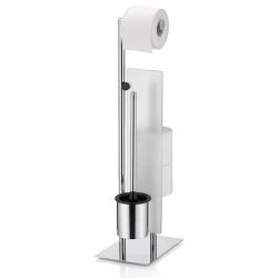 Kela WC sada Style s držákem náhradní role lesklý kov 26,0x18,0x71,0cm
