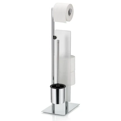Kela WC sada Style s držákem náhradní role lesklý kov 26,0x18,0x71,0cm Kela WC sada Style s držákem náhradní role lesklý kov 26,0x18,0x71,0cm