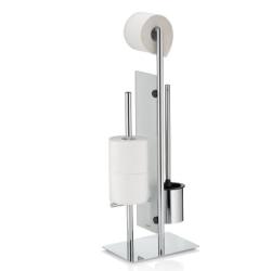 Kela WC sada Style s držákem náhradní role lesklý kov 26,0x18,0x71,0cm