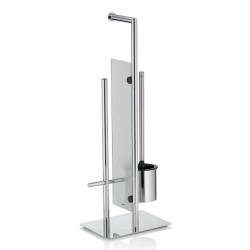Kela WC sada Style s držákem náhradní role lesklý kov 26,0x18,0x71,0cm