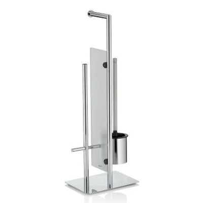 Kela WC sada Style s držákem náhradní role lesklý kov 26,0x18,0x71,0cm