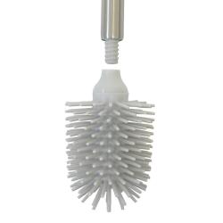Kela WC štětka La Brosse nerezová rukojeť TPR světle šedá