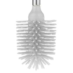 Kela WC štětka La Brosse nerezová rukojeť TPR světle šedá