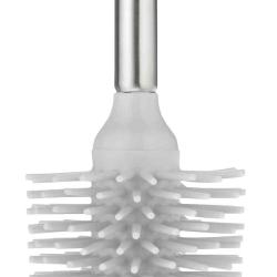 Kela WC štětka La Brosse nerezová rukojeť TPR světle šedá