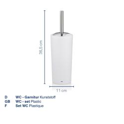 Kela WC štětka MARTA plast šedá