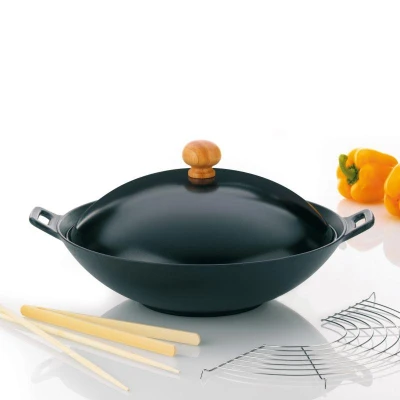 Kela KL-77943 Wok litinový 36 cm s příslušenstvím sada 5 ks