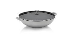 Kela Wok litinový s poklicí Calido 36 cm světle šedá Kela Wok litinový s poklicí Calido 36 cm světle šedá