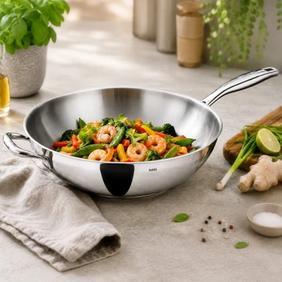 Kela Wok nerez Flavoria 32 cm