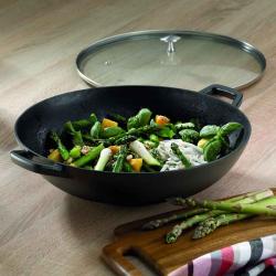 Kela Wok s poklicí litinový CALIDO 36 cm černá