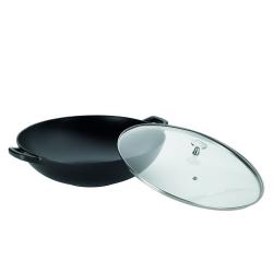 Kela Wok s poklicí litinový CALIDO 36 cm černá