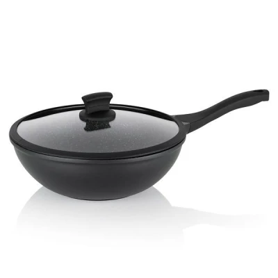 Kela Wok Stella Nova litý hliník černý 10,0cm 30,0cm 5,0l