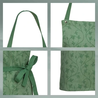 Kela Zástěra Cora 100% bavlna světle zelená/zelený vzor 80,0x67,0cm