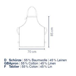 Kela Zástěra Puro 55%bavlna/45%len šedá 85,0x70,0cm Kela Zástěra Puro 55%bavlna/45%len šedá 85,0x70,0cm