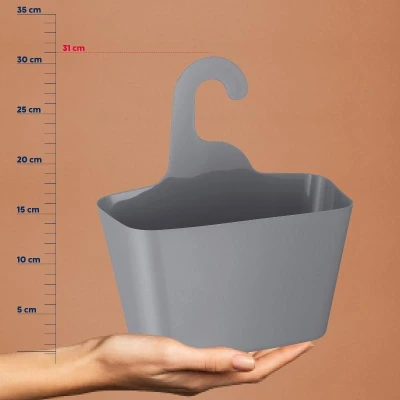 Kela Závěsný košík Mandy PP plast světle šedá