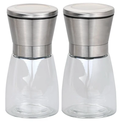 KESPER Mlýnek na koření, 2 ks, Ø 6,5 cm, 13,5 cm, nerezová ocel/plast