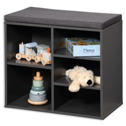 KESPER 15913 Botník s podsedákem 51,5 x 48 x 29,5 cm, šedá