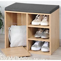 KESPER 15925 Botník s podsedákem 51,5 x 48 x 29,5 cm, dekor dub