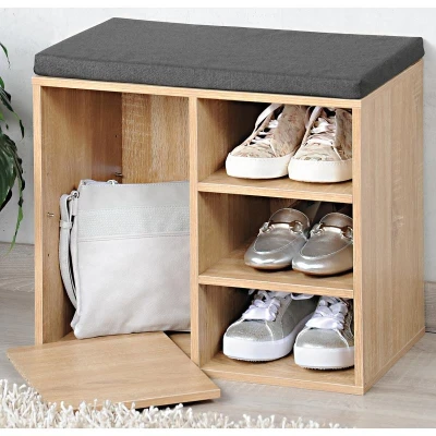 KESPER 15925 Botník s podsedákem 51,5 x 48 x 29,5 cm, dekor dub