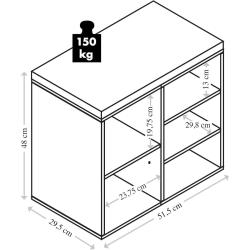 KESPER 15925 Botník s podsedákem 51,5 x 48 x 29,5 cm, dekor dub