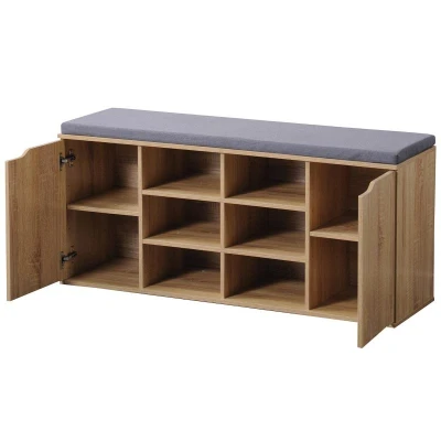 KESPER Botník s podsedákem 2 dveře 6 přihrádek 103 x 48 x 30,5 cm, dekor dub