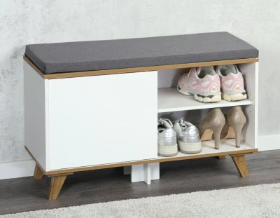 KESPER Botník s podsedákem 77 x 30 x 48 cm, bílý