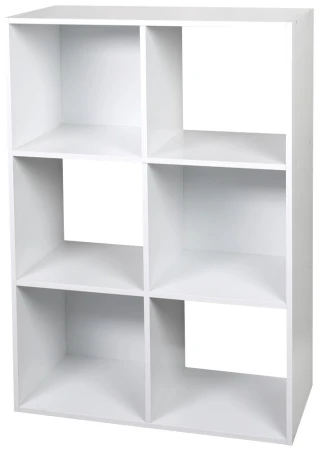 KESPER Police se 6 přihrádkami bílá 61 x 91 x 30 cm