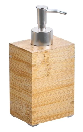 KESPER 19402 Dávkovač mýdla 6,5 x 18 x 8,5 cm, bambus/nerezová ocel